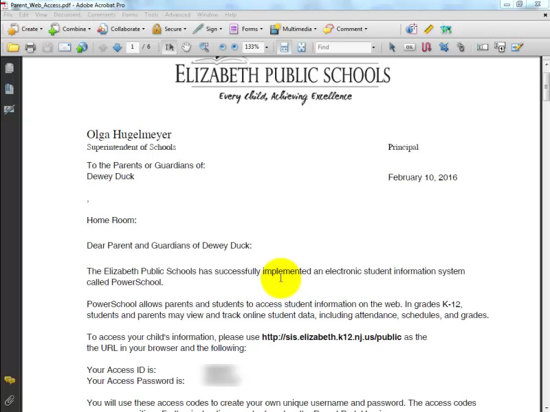 English Video Instructions on how to create a PowerSchool Parent Account